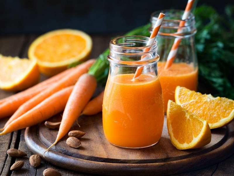nước cam cà rốt mix